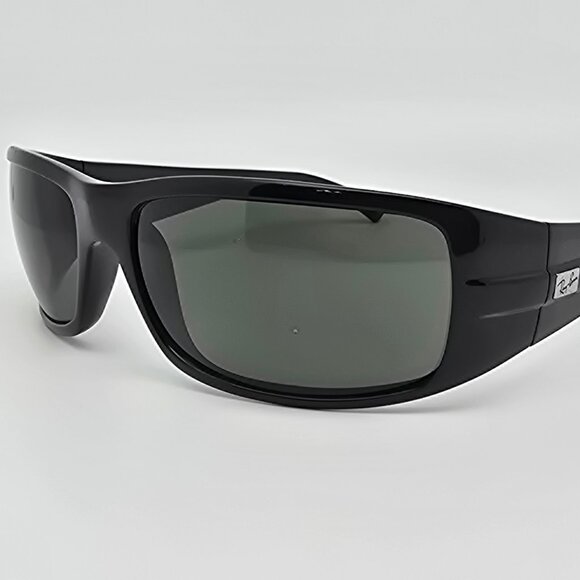 Ray-Ban RB4057 601/58 Black Frame Polarized G15 Green Glass Lens Sunglasses 61mm - Picture 1 of 14